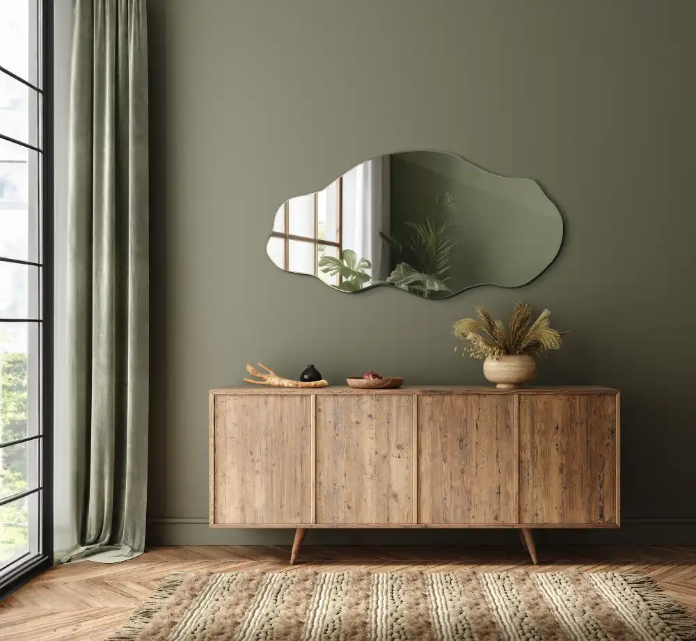 Nepravidelne zrkadlo nástenné originálna dekorácia