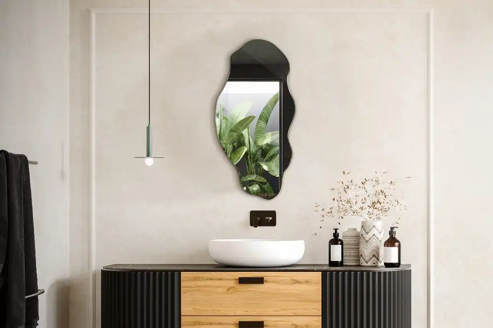 Nepravidelne zrkadlo nástenné originálna dekorácia
