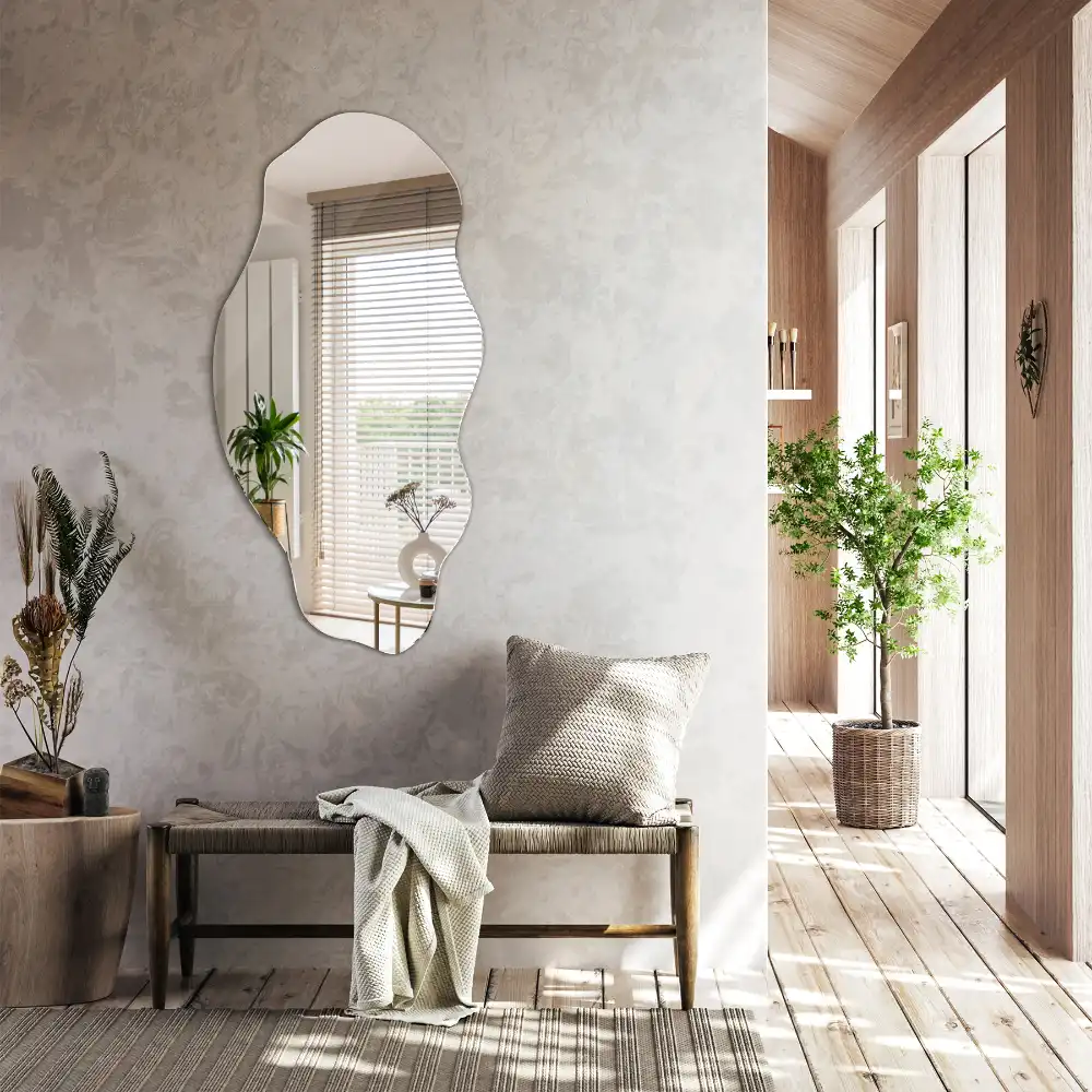 Nepravidelne zrkadlo nástenné originálna dekorácia