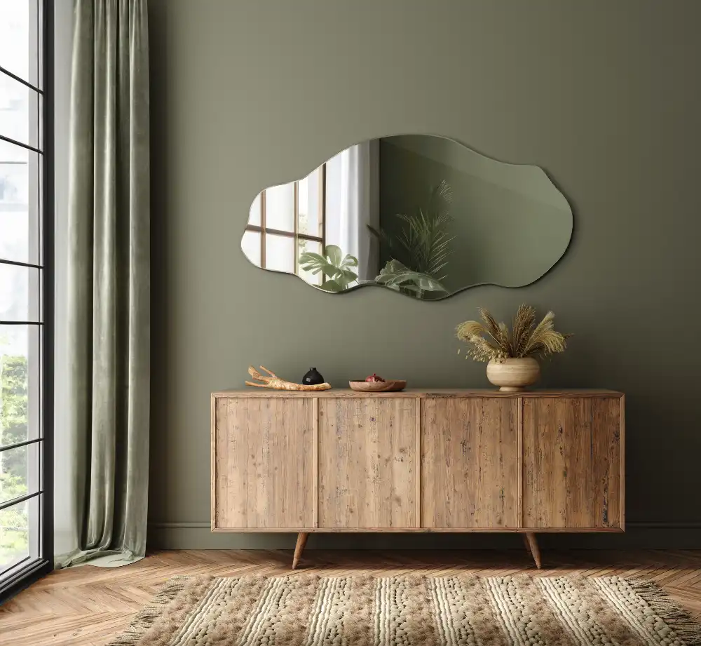 Nepravidelne zrkadlo nástenné originálna dekorácia