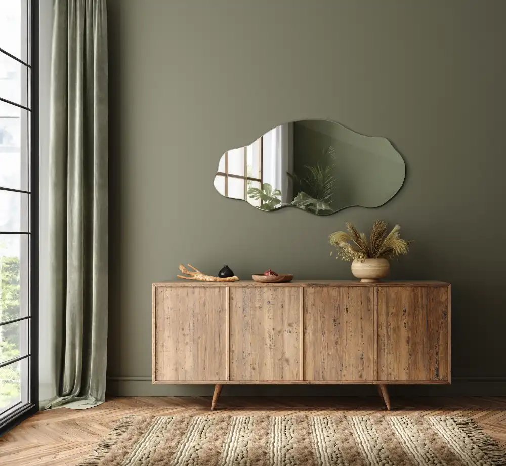 Nepravidelne zrkadlo nástenné originálna dekorácia