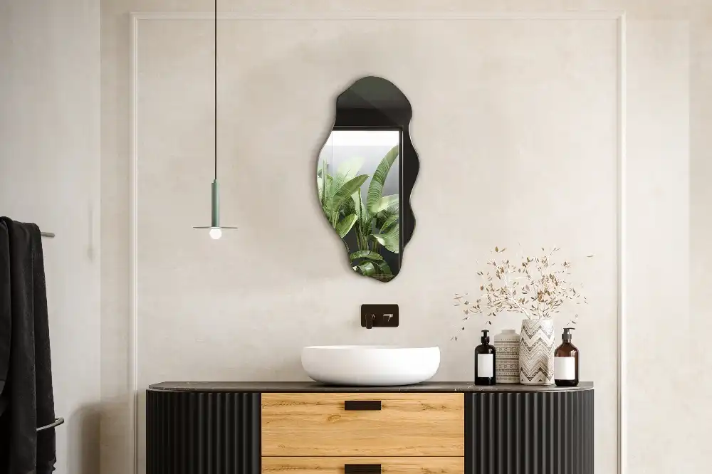 Nepravidelne zrkadlo nástenné originálna dekorácia