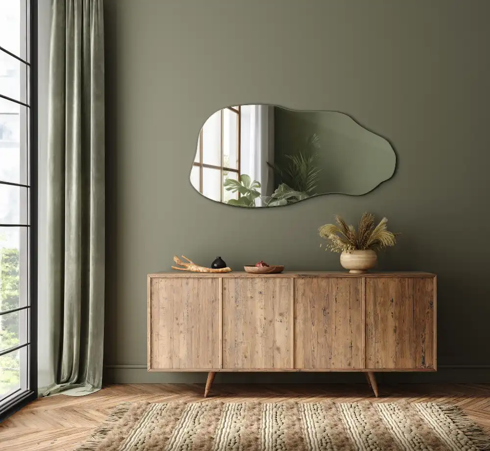 Nepravidelné organické zrkadlo škvrna na stenu