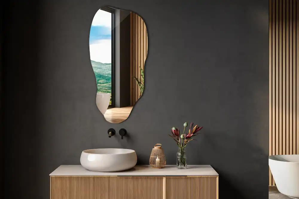 Nepravidelné organické zrkadlo škvrna na stenu