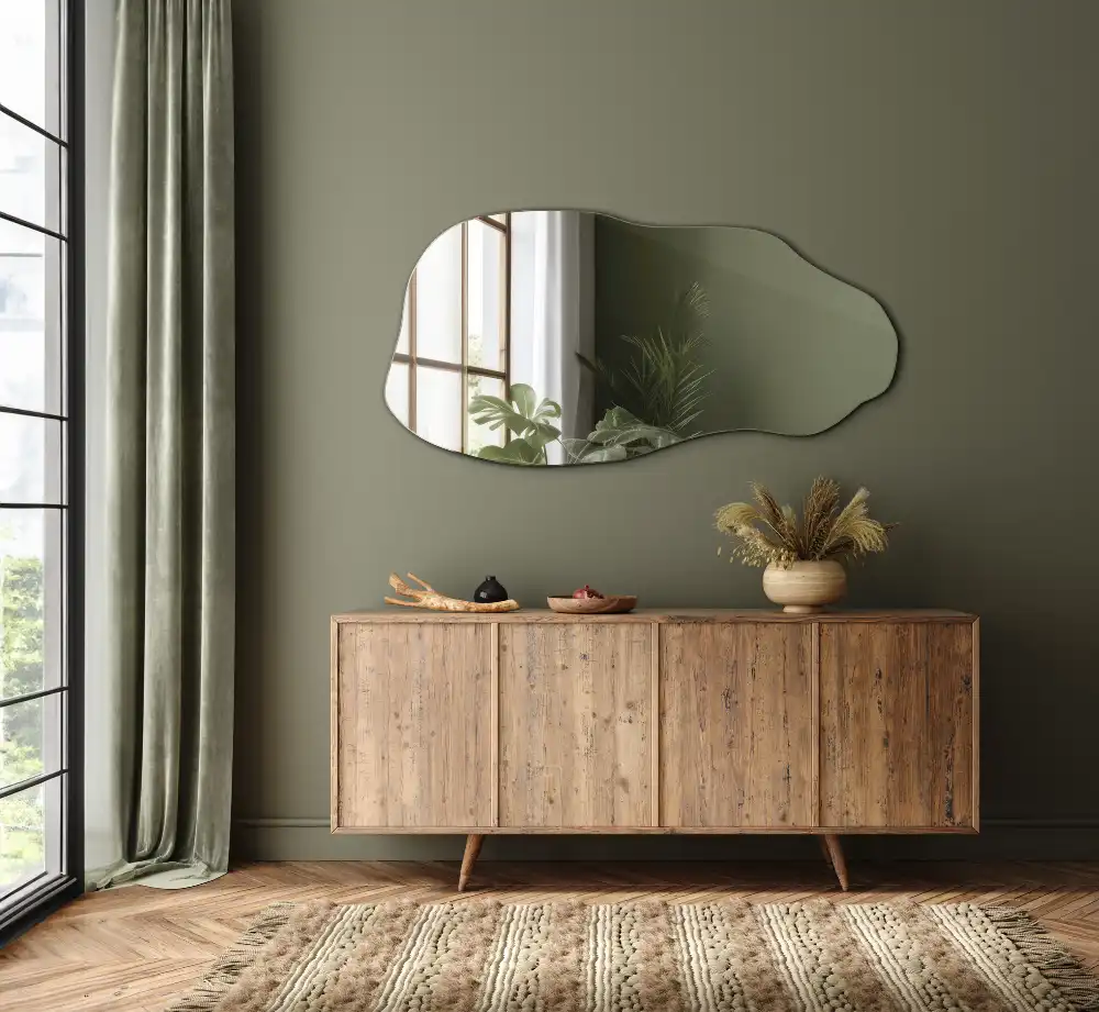 Nepravidelné organické zrkadlo škvrna na stenu