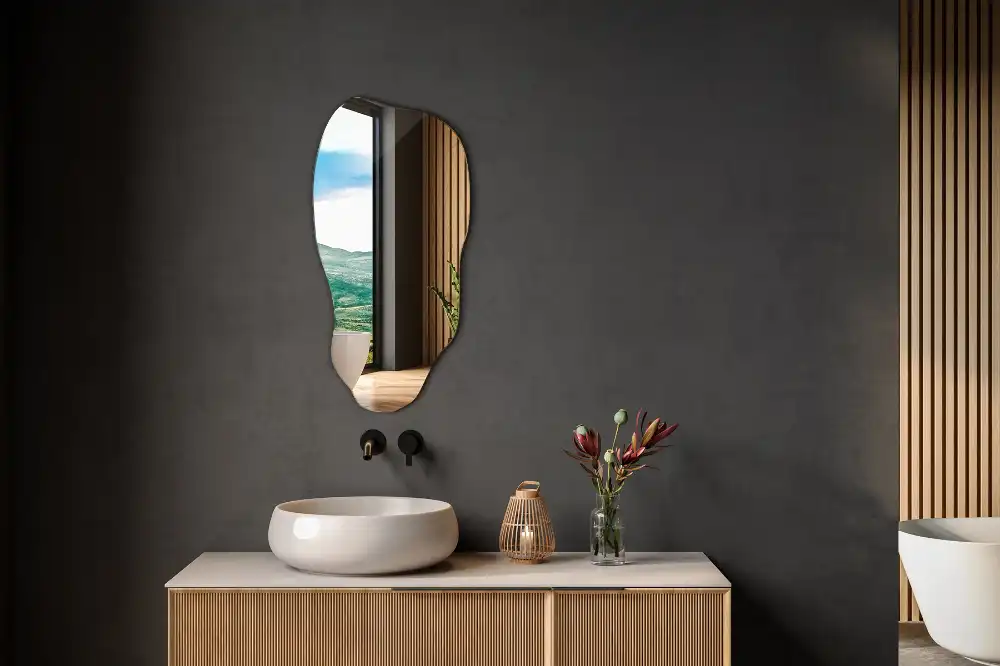 Nepravidelné organické zrkadlo škvrna na stenu