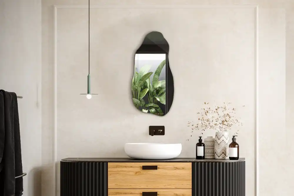 Nepravidelné organické zrkadlo škvrna na stenu