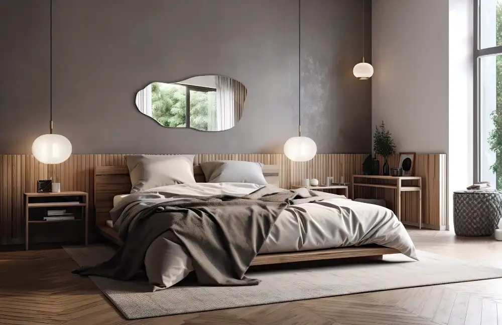 Nepravidelné organické zrkadlo škvrna na stenu