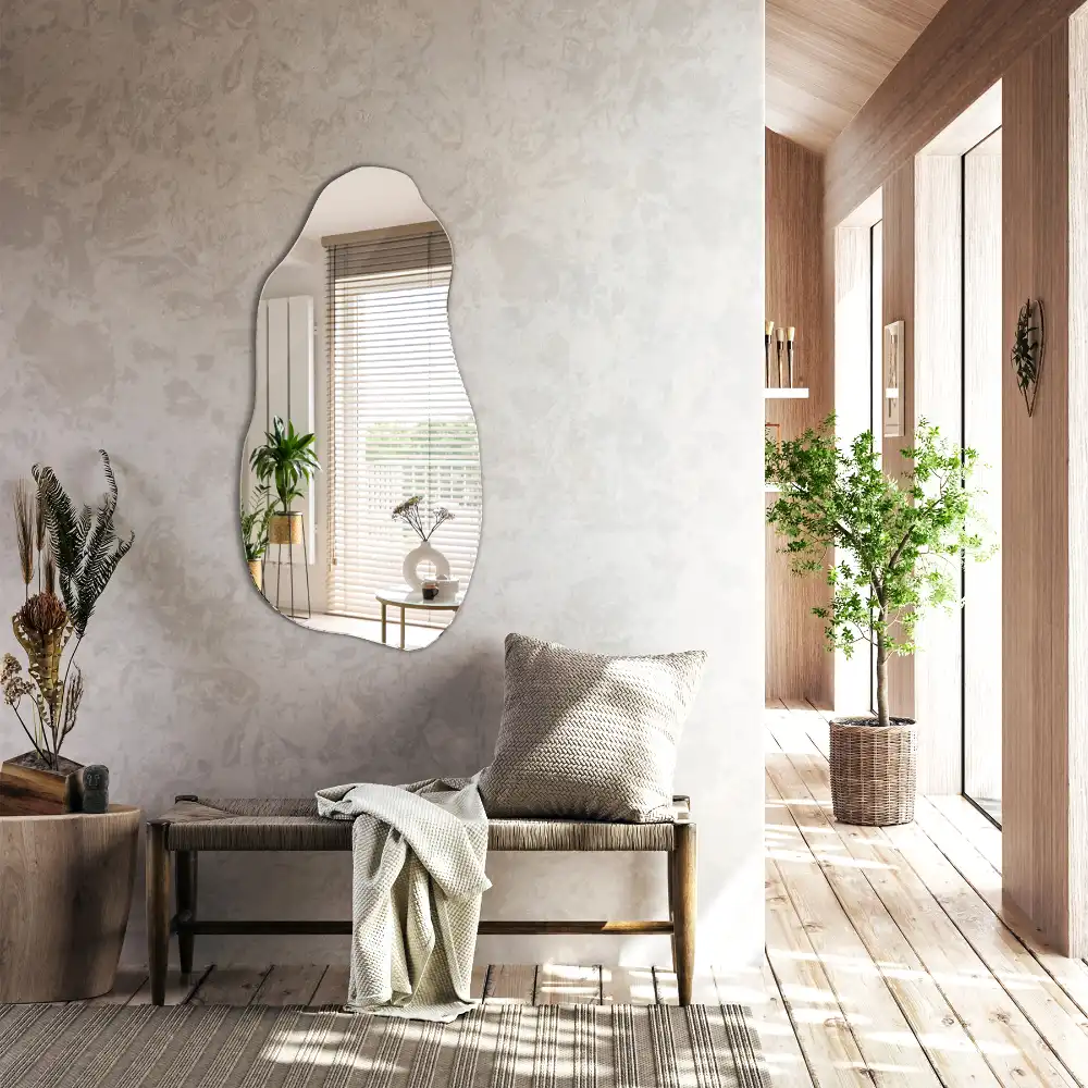 Nepravidelné organické zrkadlo škvrna na stenu