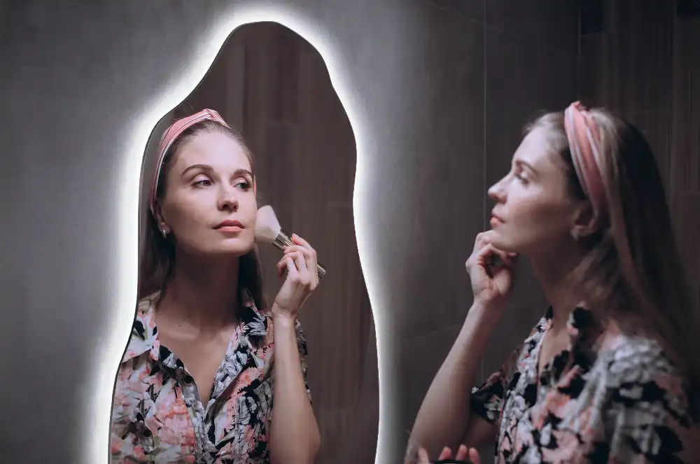 Organické zrkadlo s led osvetlením štýlové