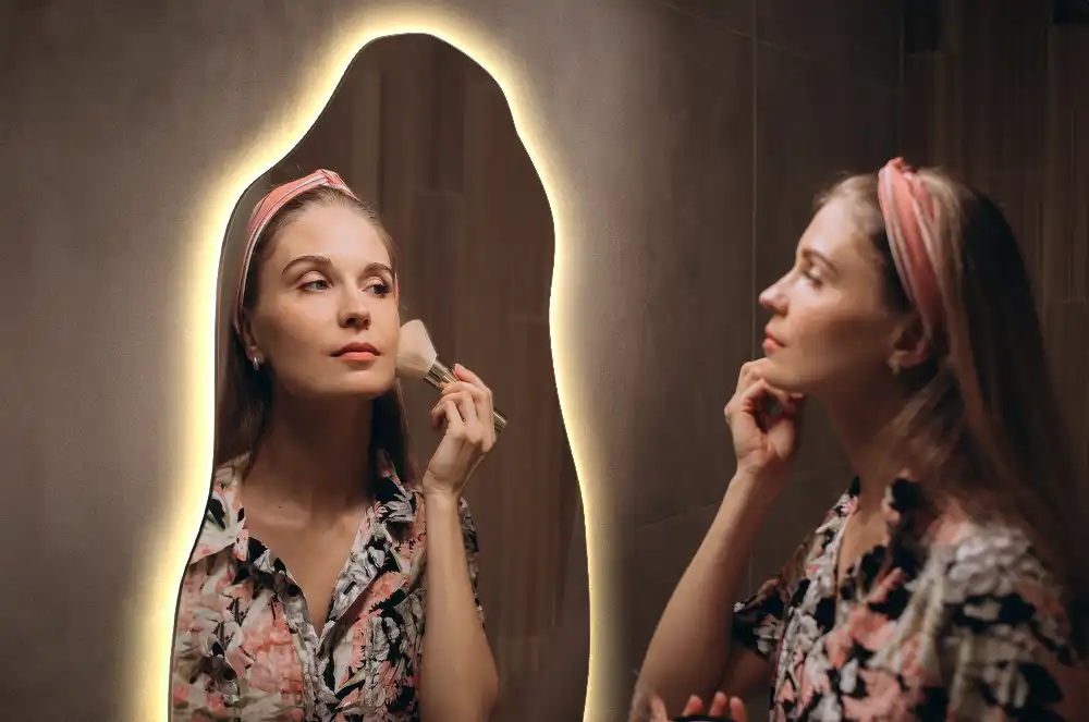 Organické zrkadlo s led osvetlením štýlové