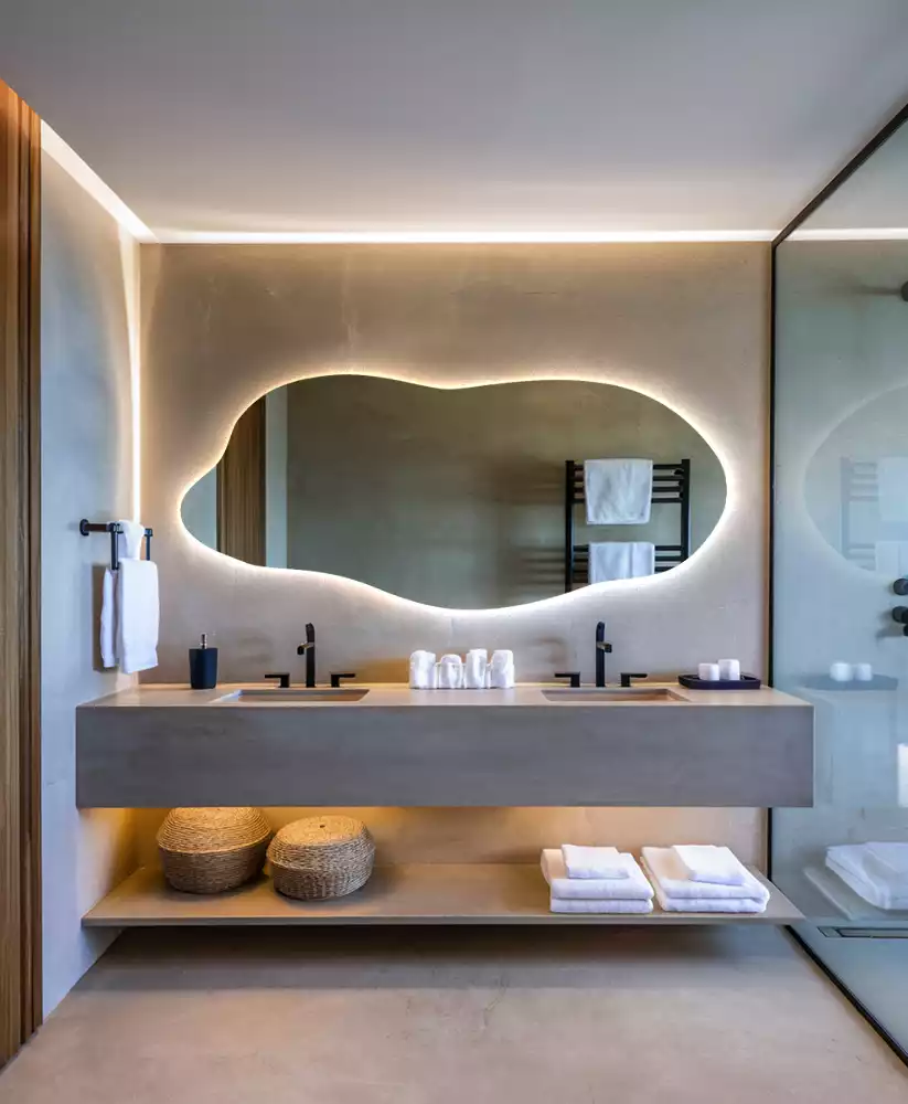 Štýlové zrkadlo s led osvetlením