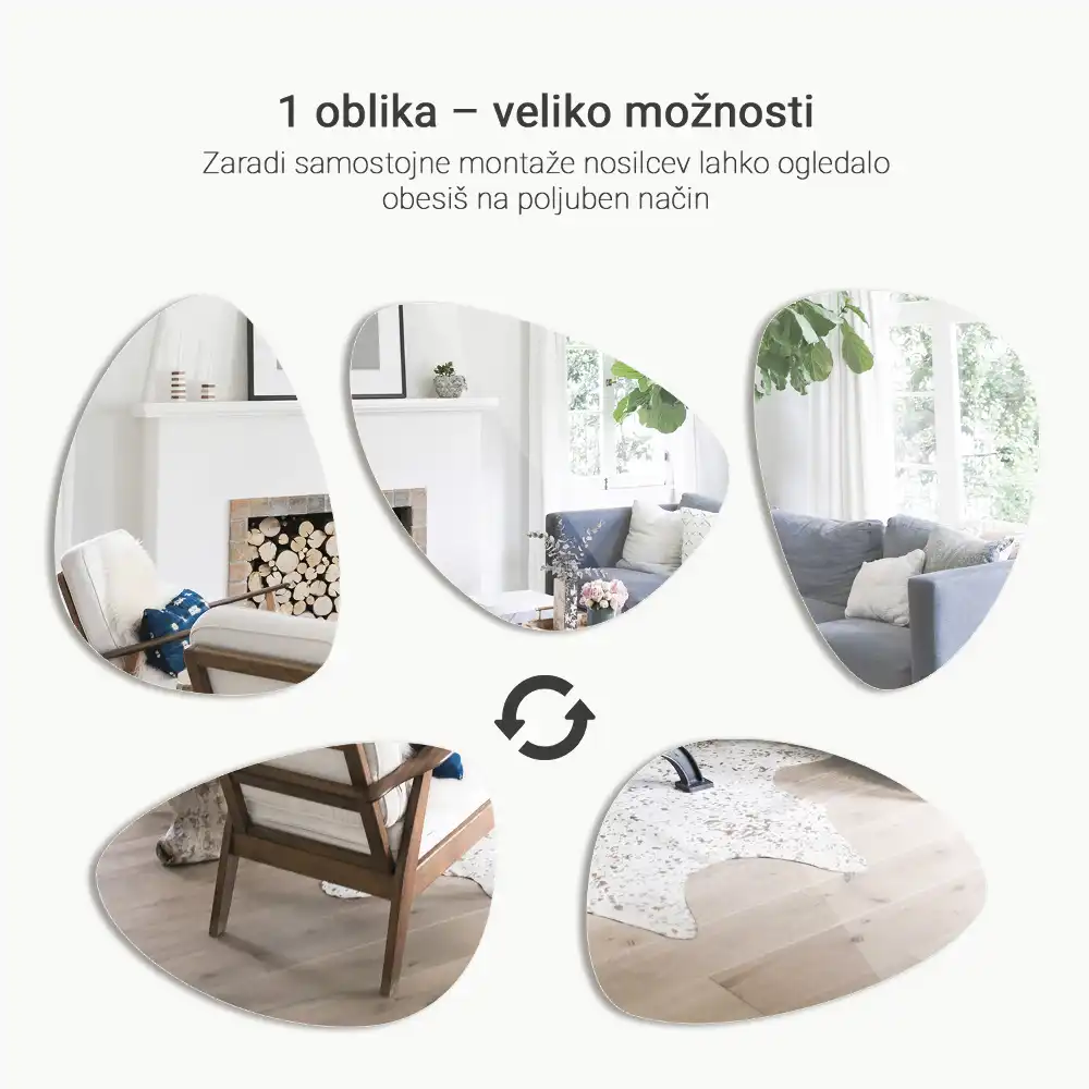 Nástenné zrkadlo vajíčko
