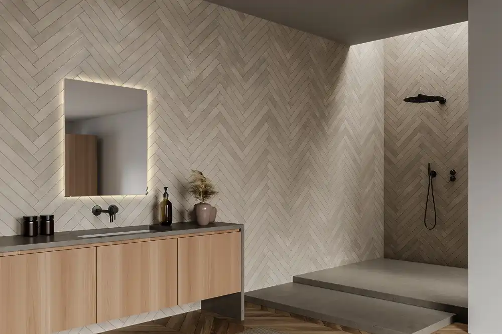 Štvorcové zrkadlo moderné LED