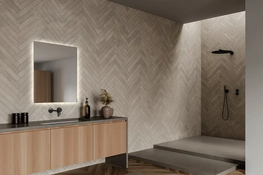 Štvorcové zrkadlo moderné LED