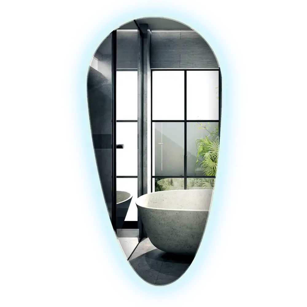 Nepravidelne zrkadlo kvapka podsvietené