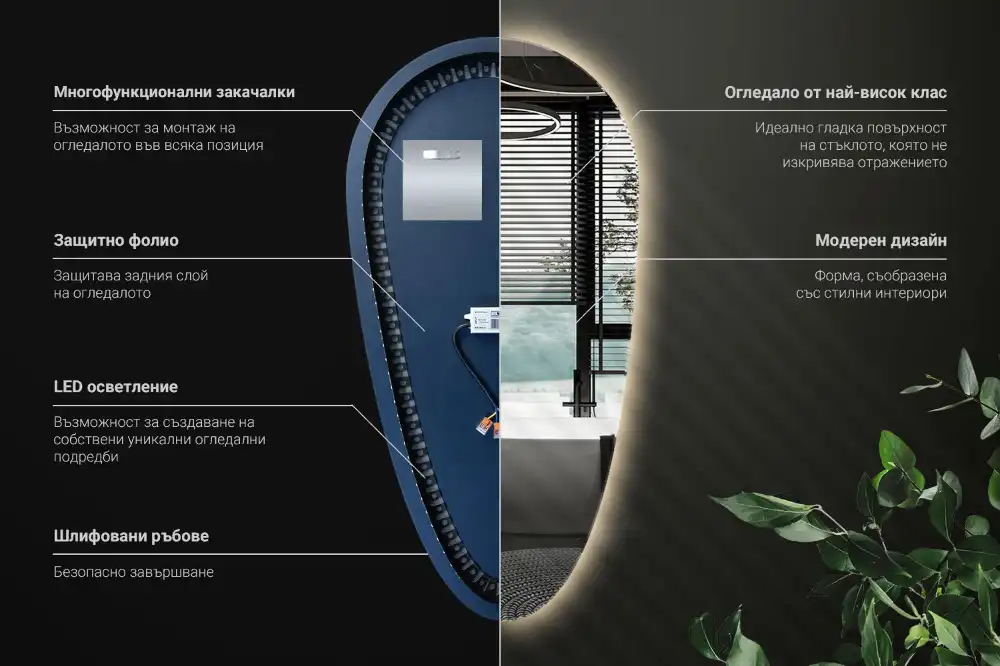Nepravidelne zrkadlo kvapka podsvietené