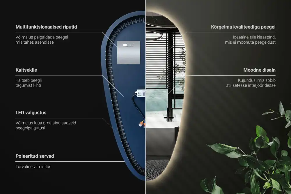 Nepravidelne zrkadlo kvapka podsvietené