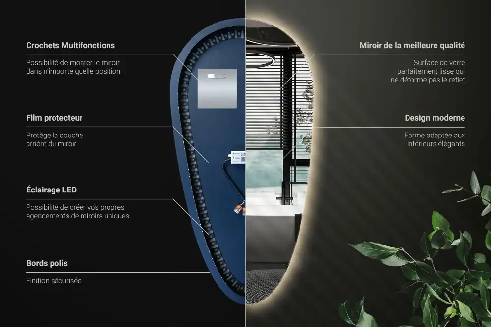Nepravidelne zrkadlo kvapka podsvietené
