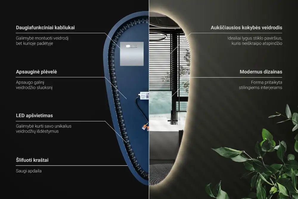 Nepravidelne zrkadlo kvapka podsvietené