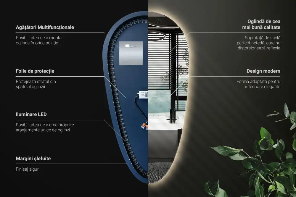Nepravidelne zrkadlo kvapka podsvietené