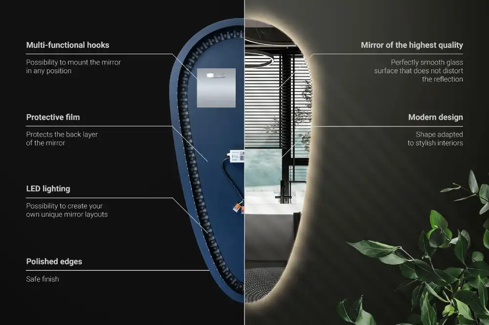 Nepravidelne zrkadlo kvapka podsvietené