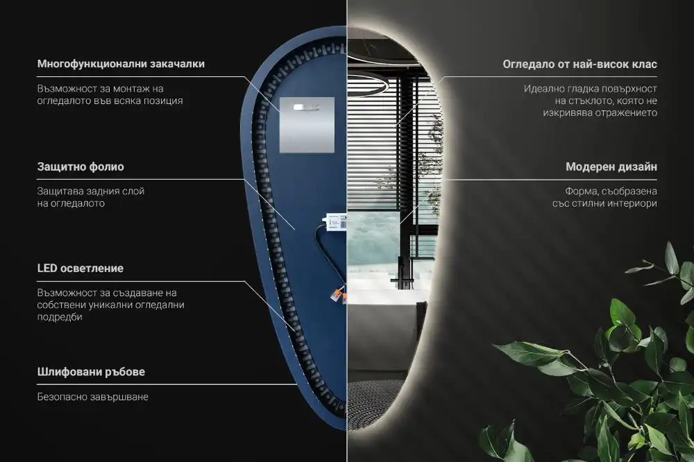 Nepravidelne zrkadlo kvapka podsvietené