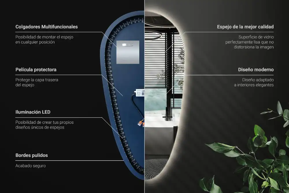 Nepravidelne zrkadlo kvapka podsvietené