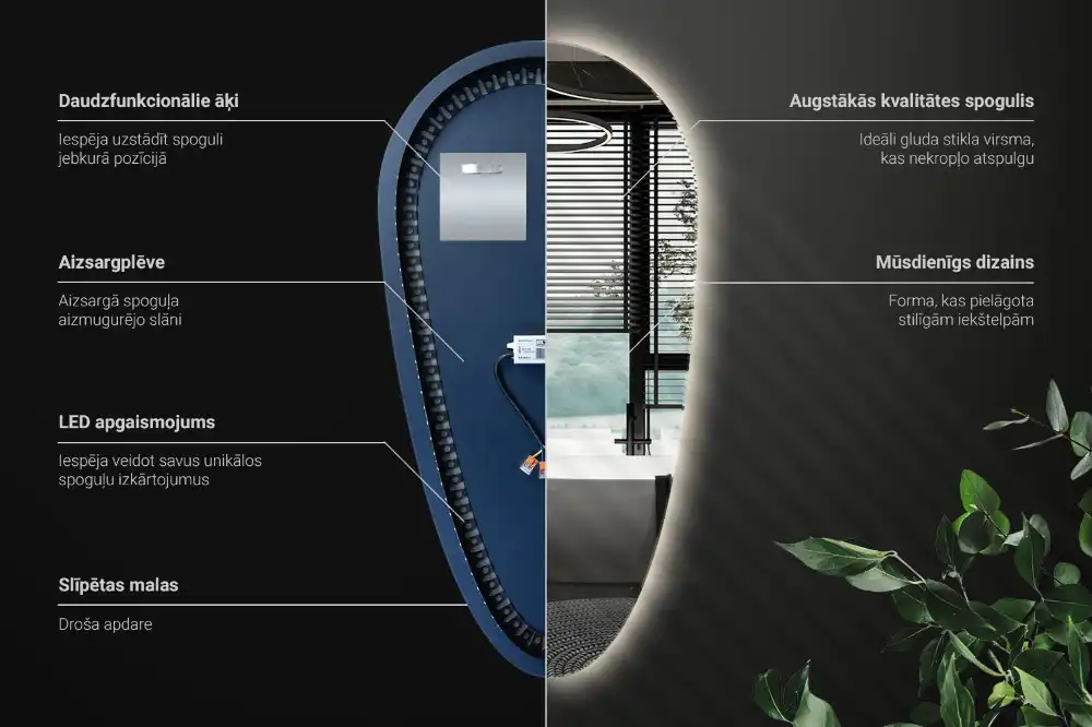 Nepravidelne zrkadlo kvapka podsvietené