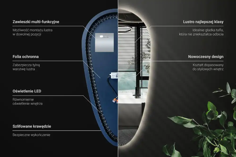 Nepravidelne zrkadlo kvapka podsvietené
