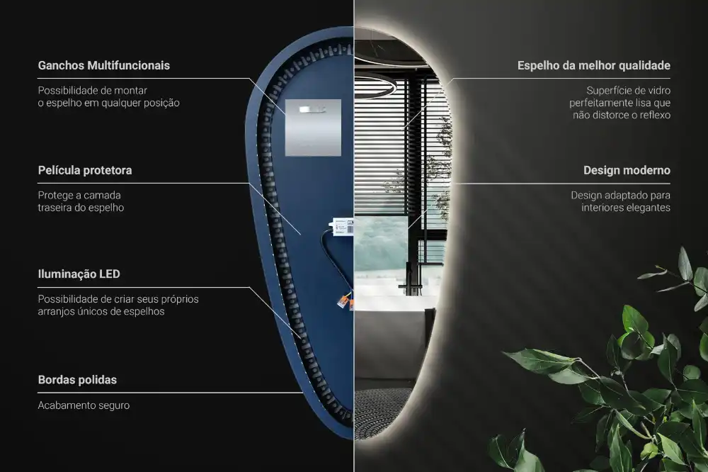 Nepravidelne zrkadlo kvapka podsvietené