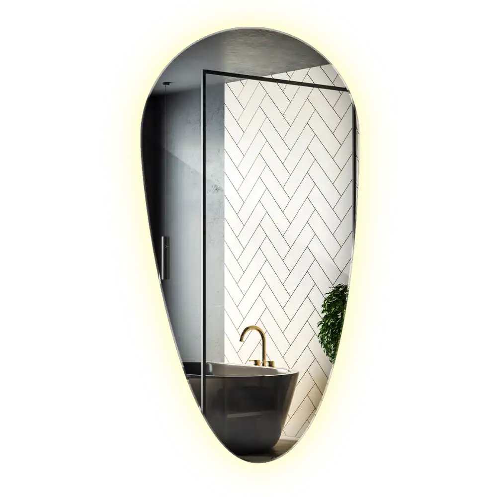 Nepravidelne zrkadlo kvapka podsvietené