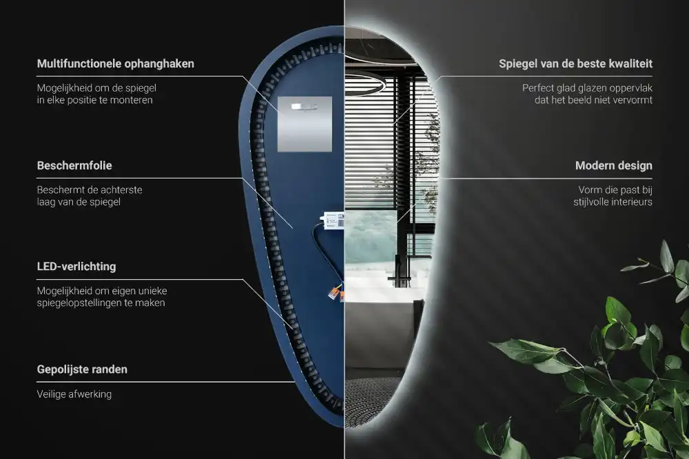 Nepravidelne zrkadlo kvapka podsvietené