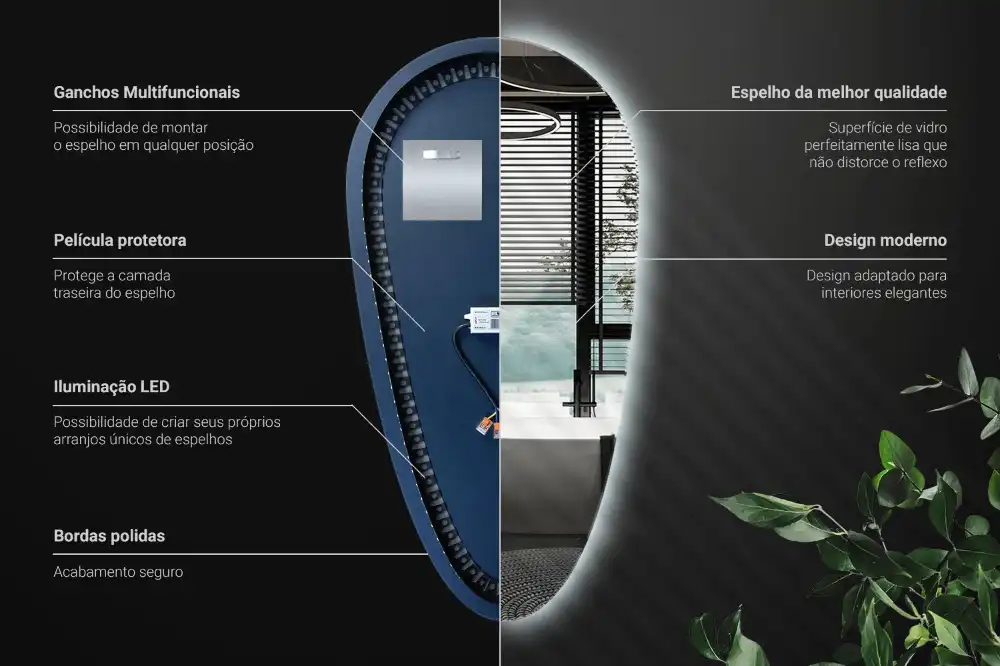 Nepravidelne zrkadlo kvapka podsvietené