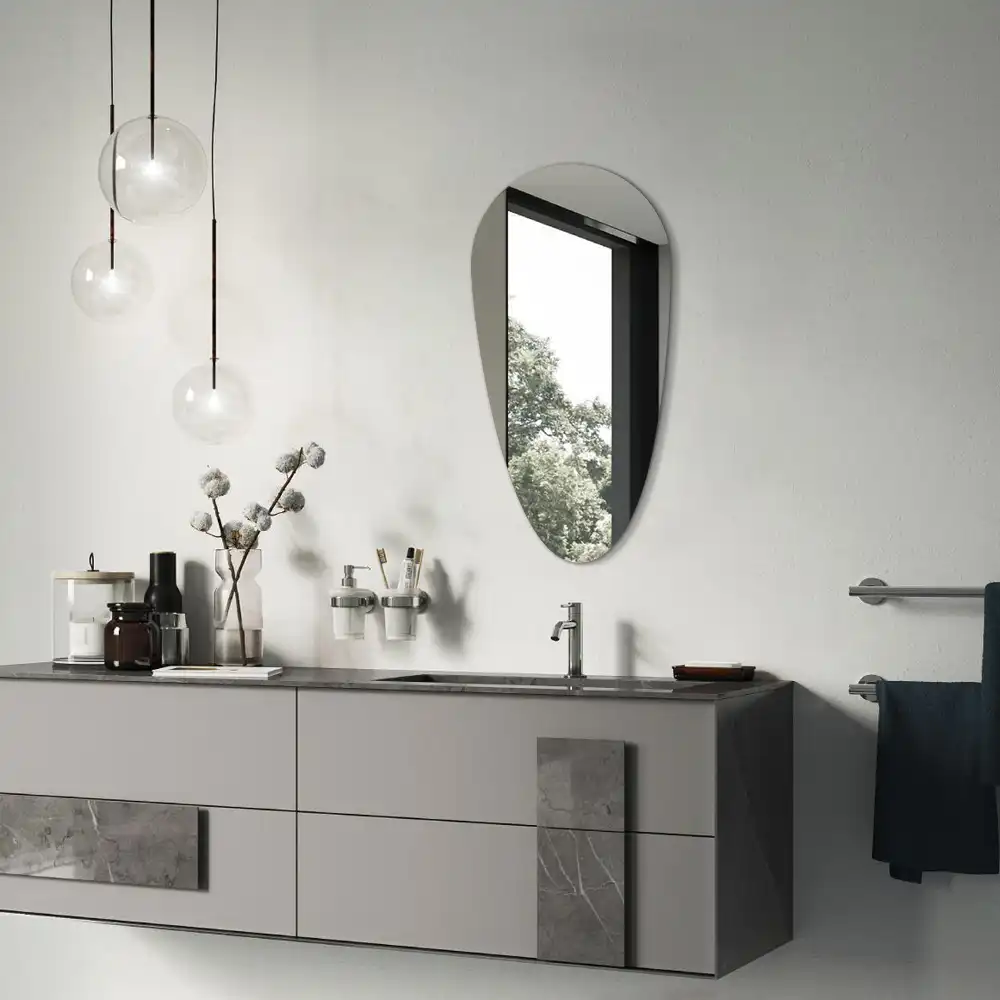 Nepravidelne zrkadlo kvapka nástenné