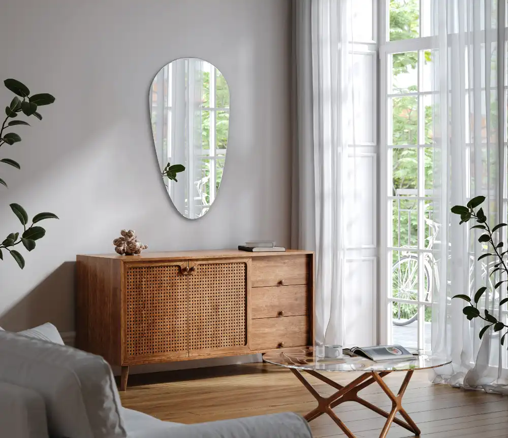 Nepravidelne zrkadlo kvapka nástenné