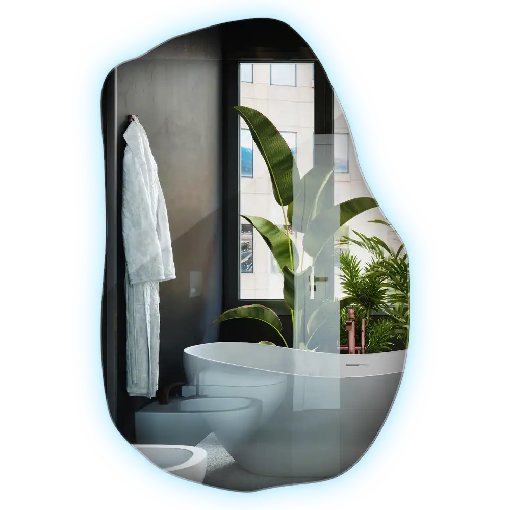 Organické zrkadlo s led osvetlením dekoratívne