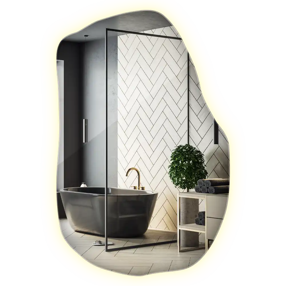 Organické zrkadlo s led osvetlením dekoratívne