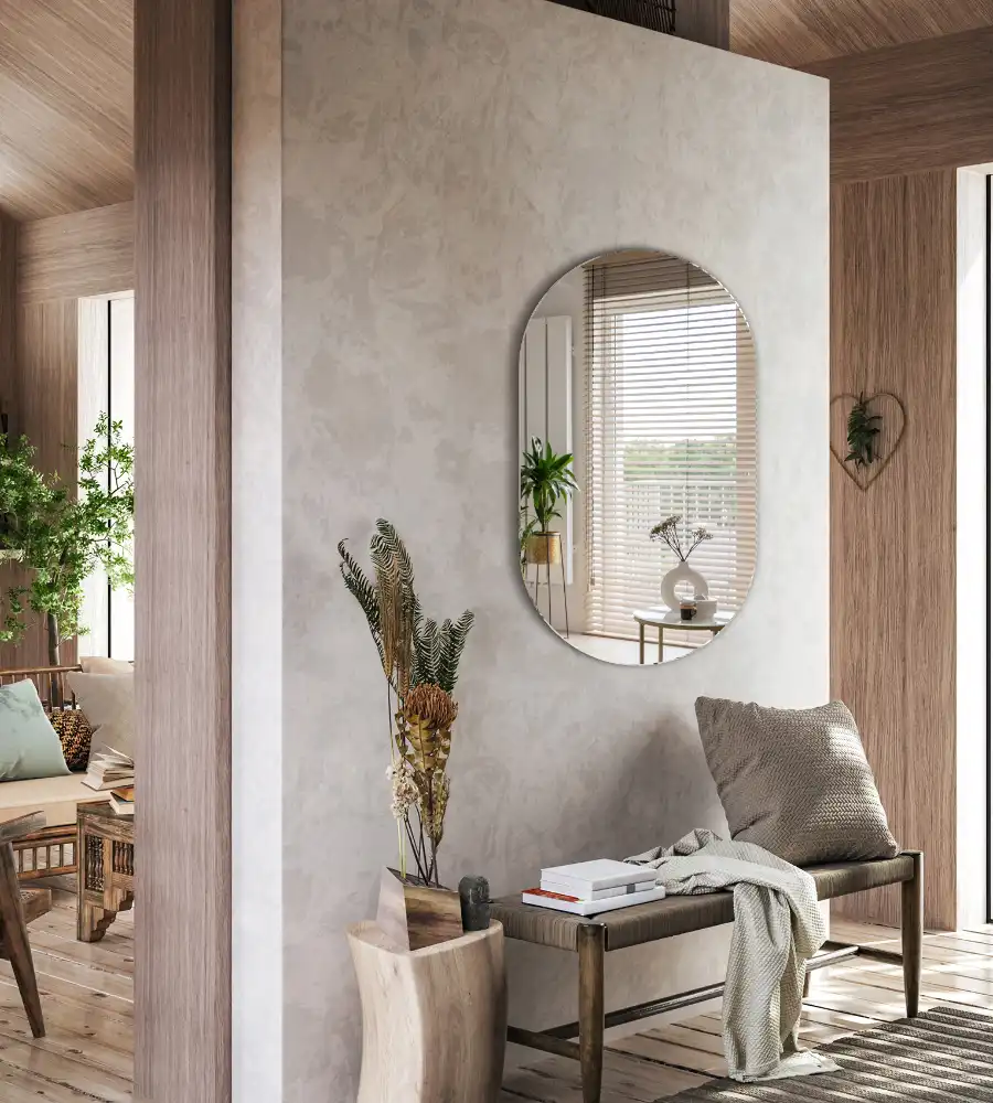 Zrkadlo ovál klasické na stenu