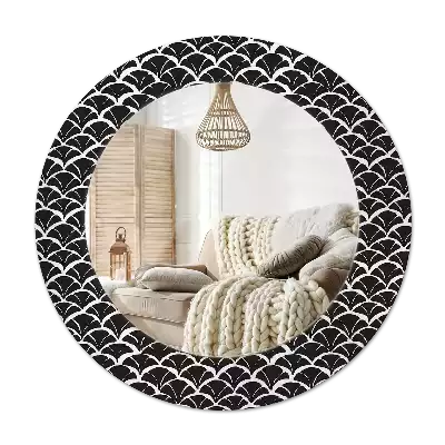 Okrúhle zrkadlo rám s potlačou Orientálne váhy