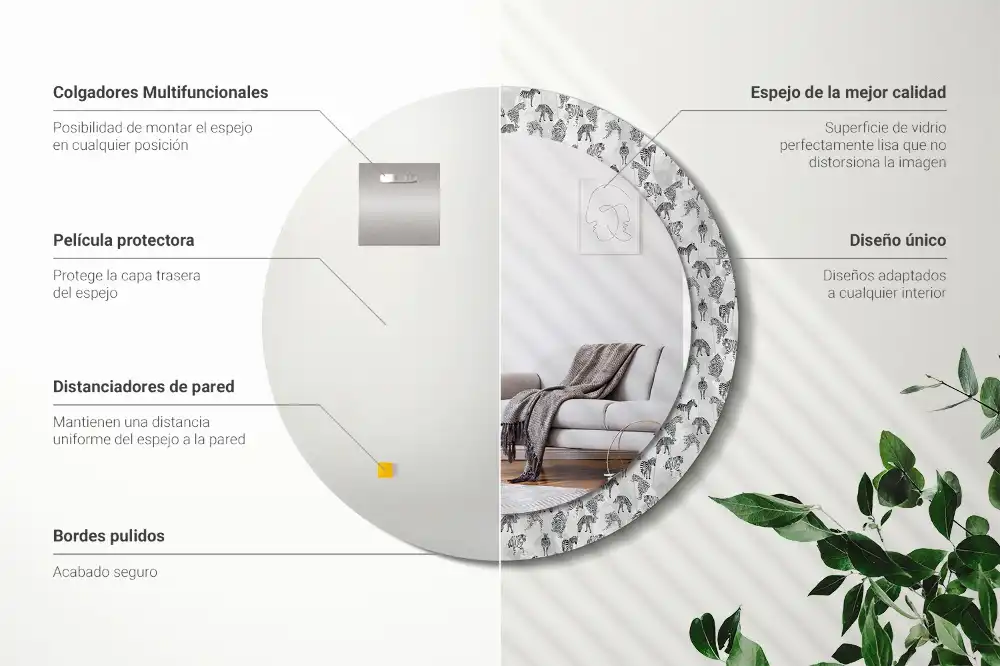 Okrúhle dekoračné zrkadlo na stenu Tropický tiger