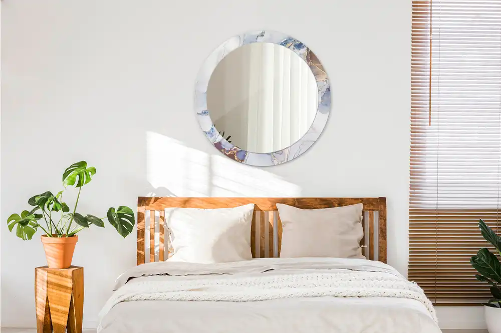 Okrúhle zrkadlo rám s potlačou Abstraktné umenie