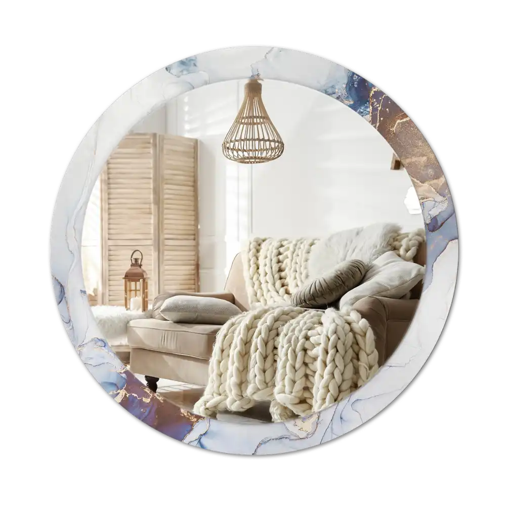 Okrúhle zrkadlo rám s potlačou Abstraktné umenie