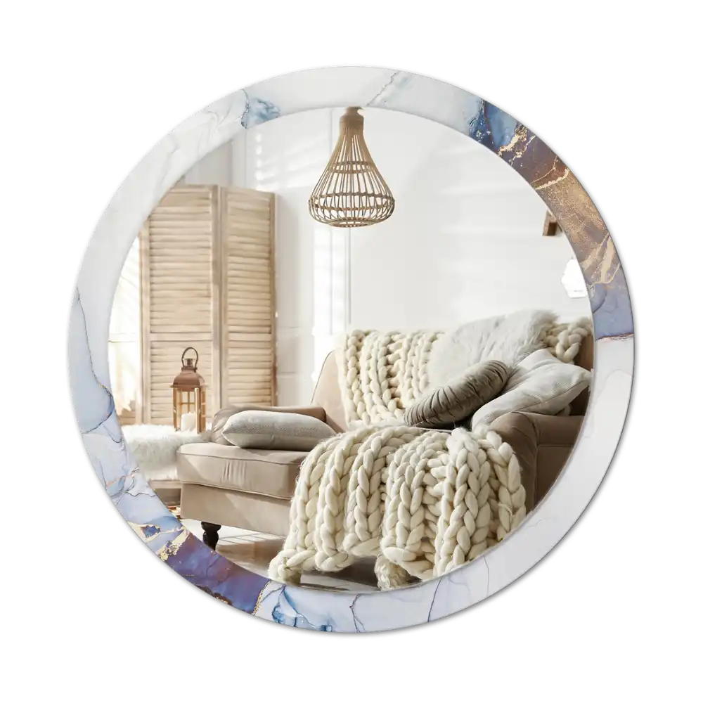 Okrúhle zrkadlo rám s potlačou Abstraktné umenie