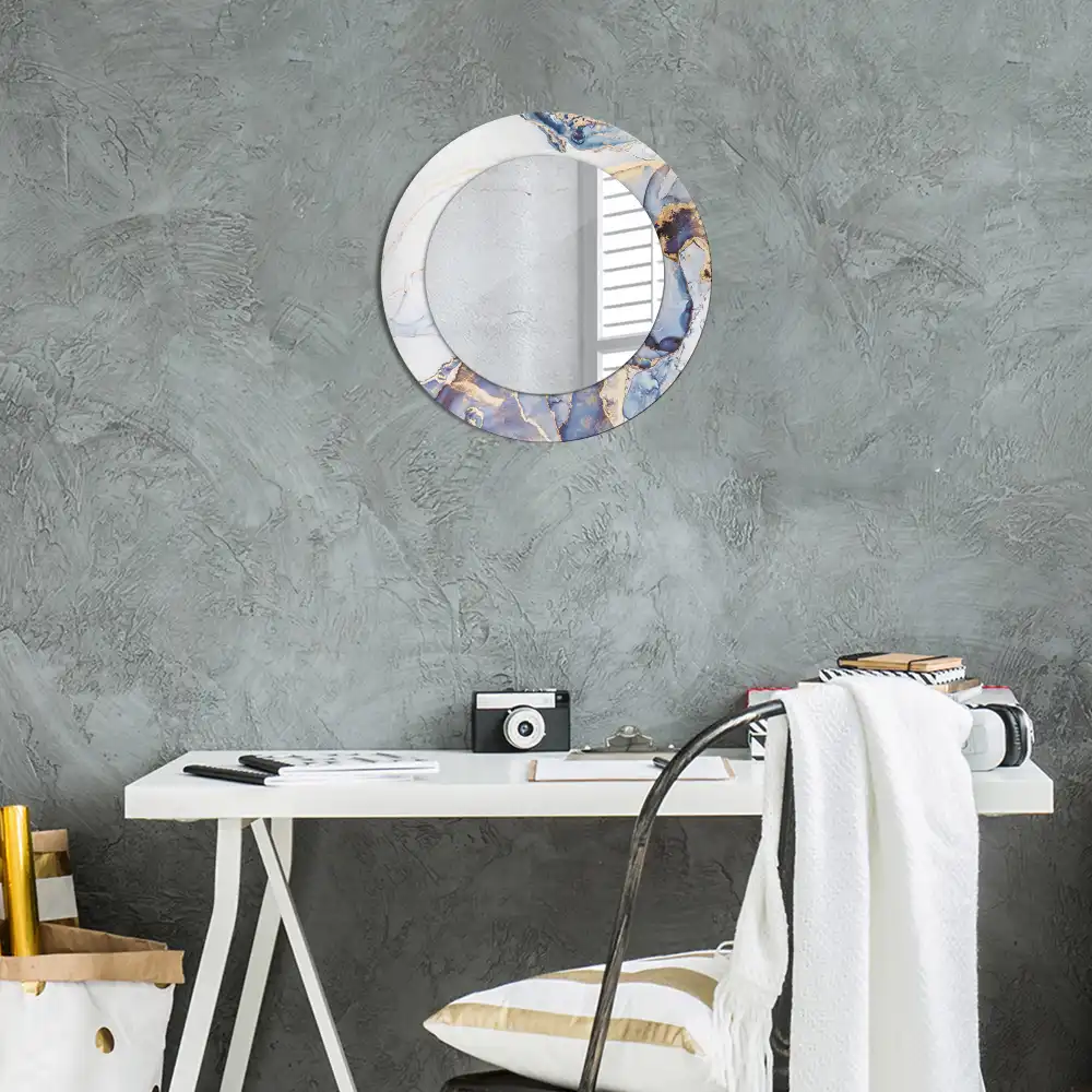 Okrúhle zrkadlo rám s potlačou Abstraktné umenie