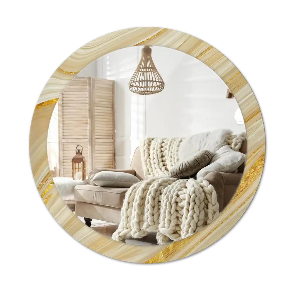 Okrúhle dekoračné zrkadlo na stenu Abstraktný vzor