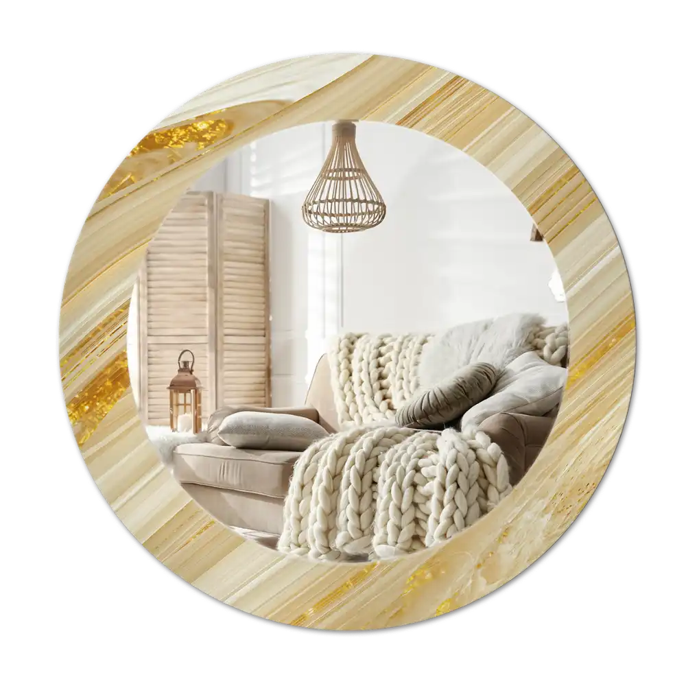 Okrúhle dekoračné zrkadlo na stenu Abstraktný vzor