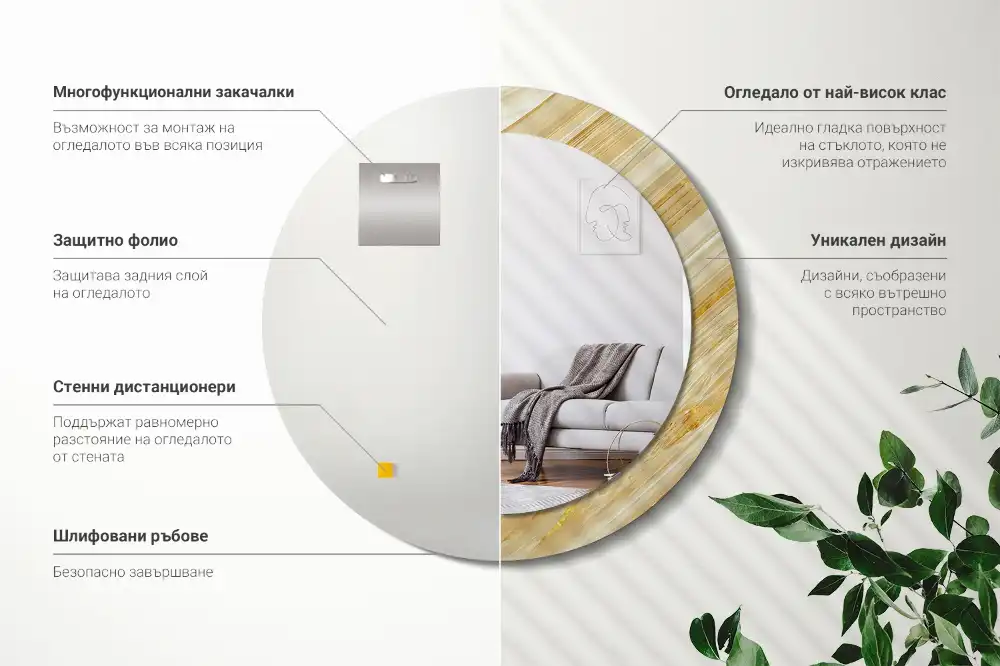 Okrúhle dekoračné zrkadlo na stenu Abstraktný vzor