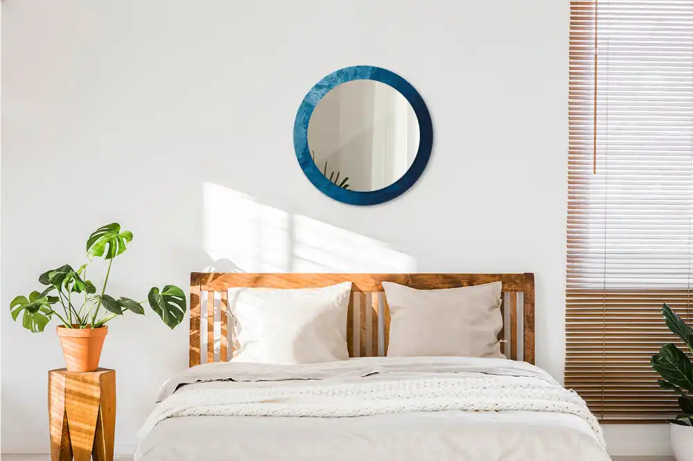 Okrúhle zrkadlo rám s potlačou Abstraktné umenie