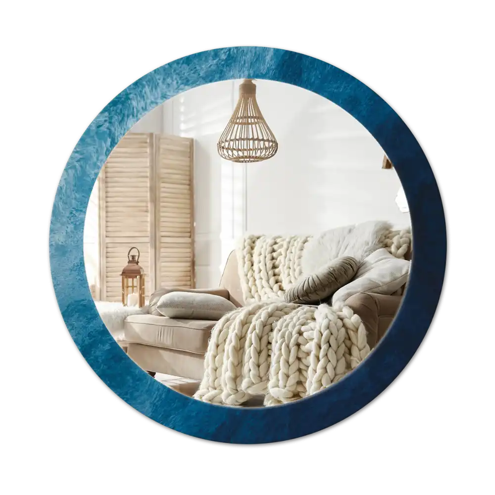 Okrúhle zrkadlo rám s potlačou Abstraktné umenie